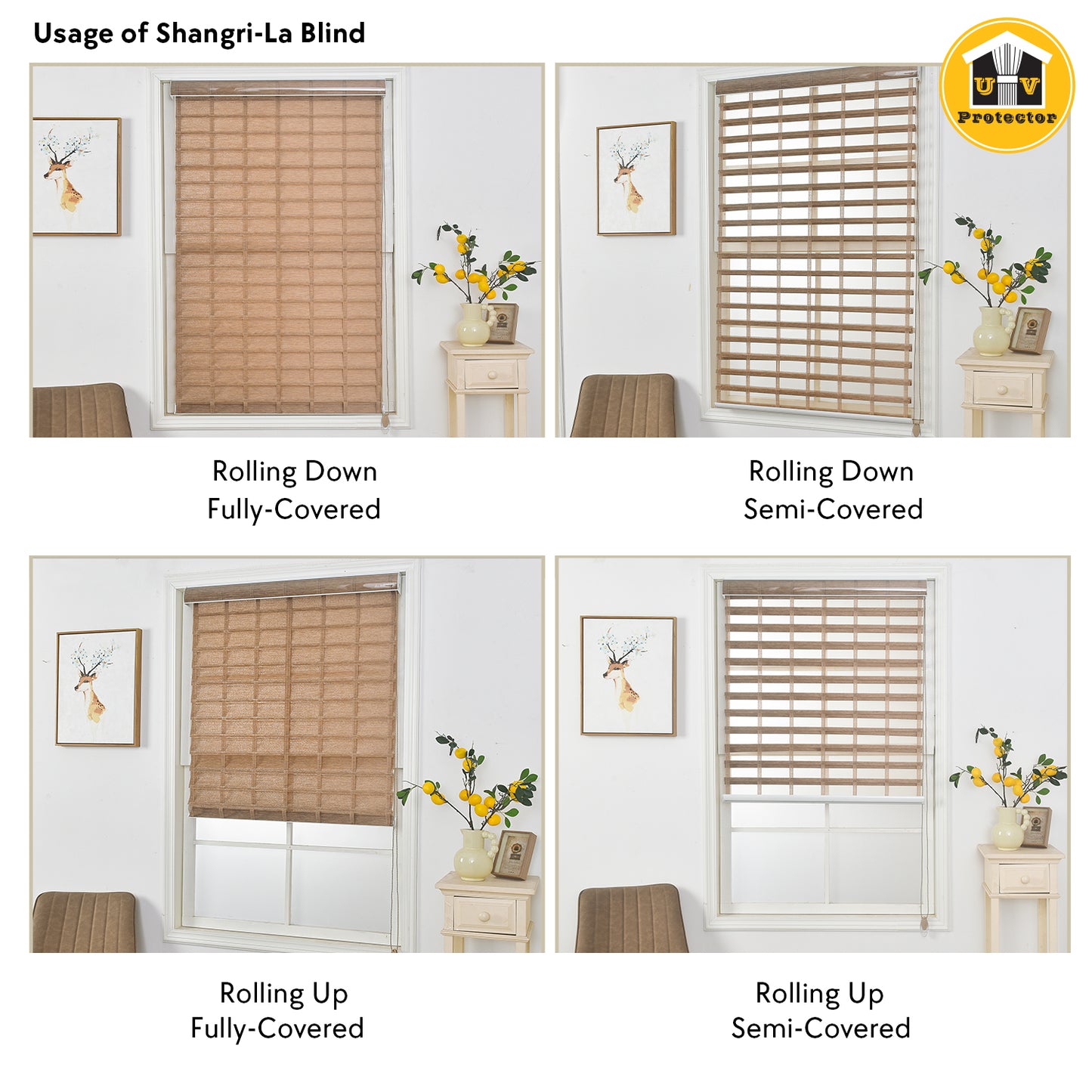 UVP Shangri-la BLIND 60% Dark: Open-Area Kitchen Use