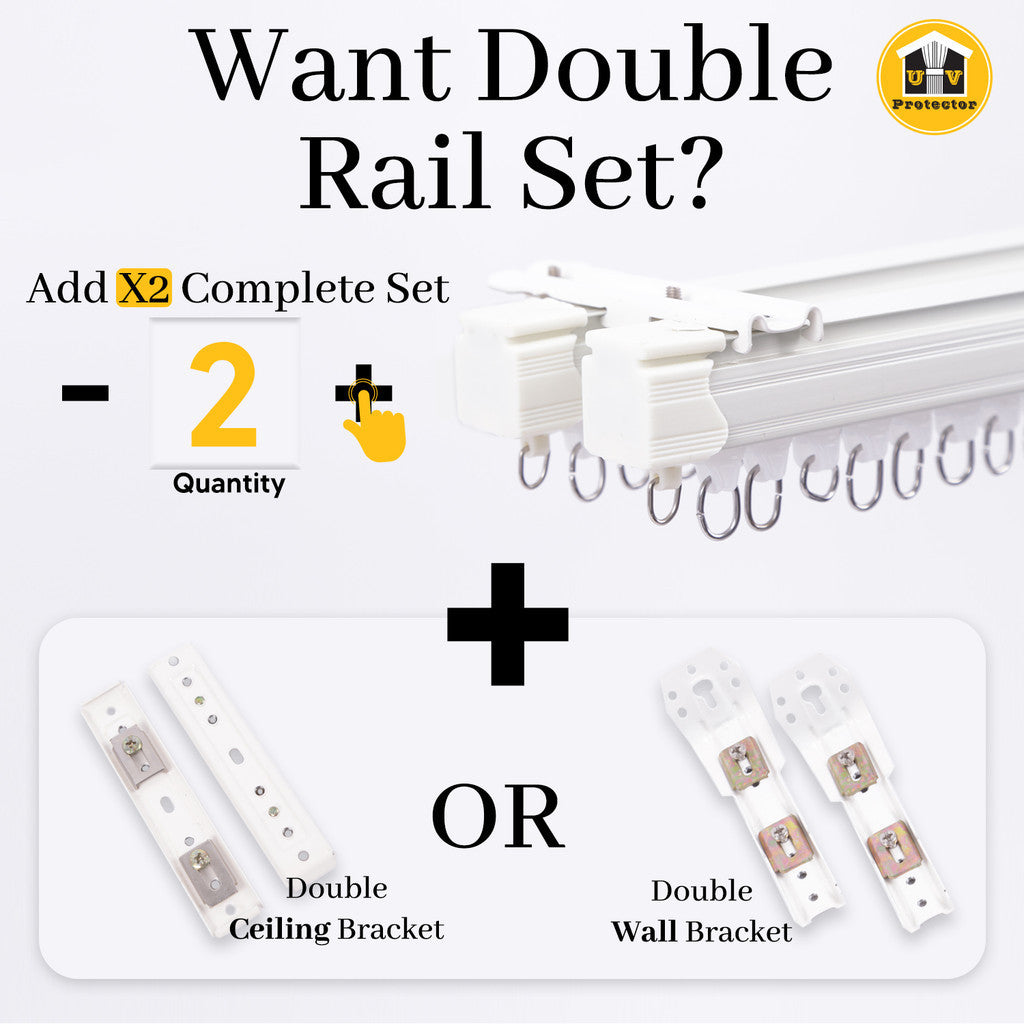 UVP DOSO RAIL Curtain Track Complete Full Set