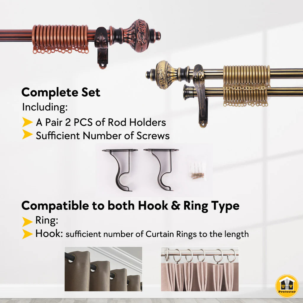 Roman Design Curtain ROD in Full Set