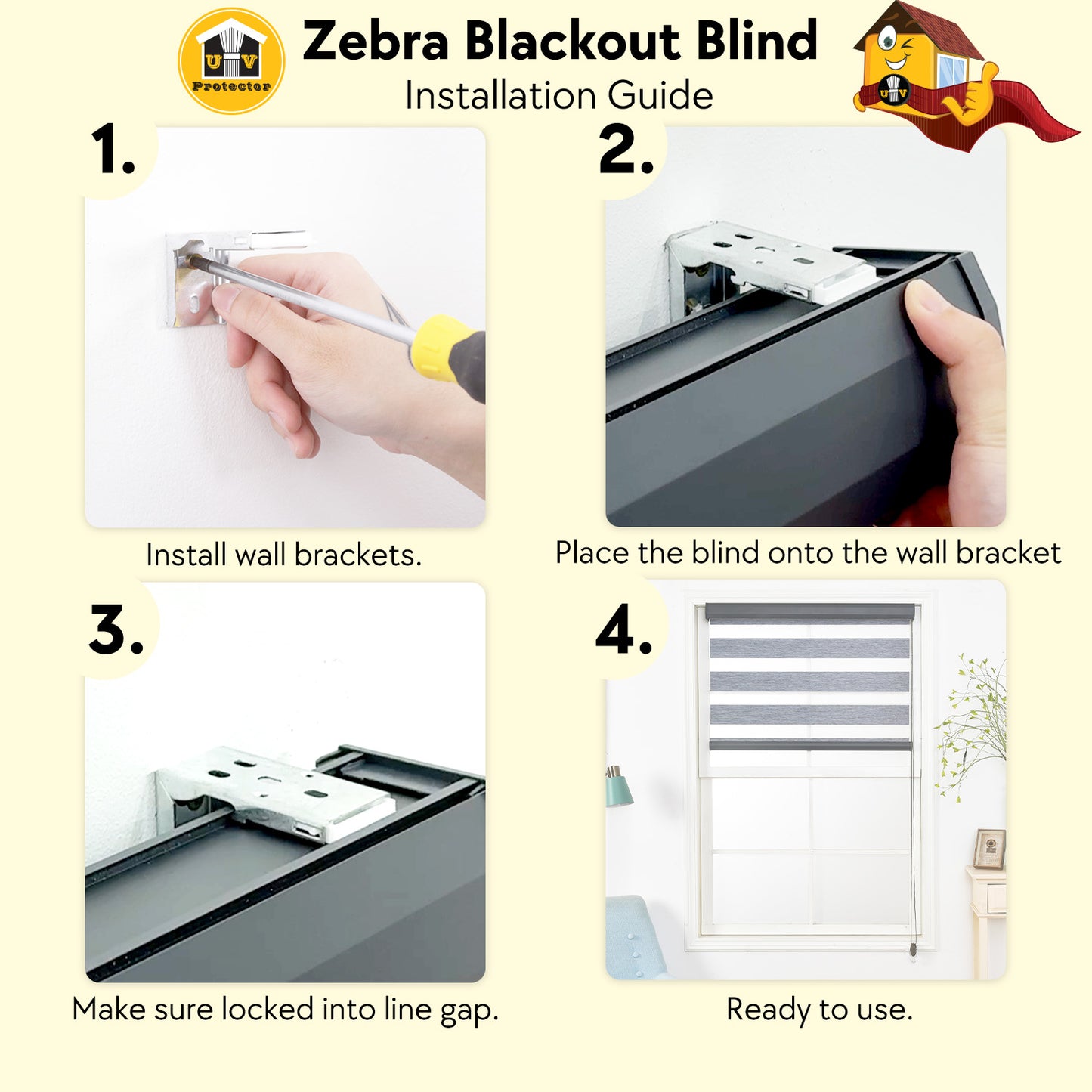 UVP Zebra Blind: High End Condo & Commercial Space 99% Blackout