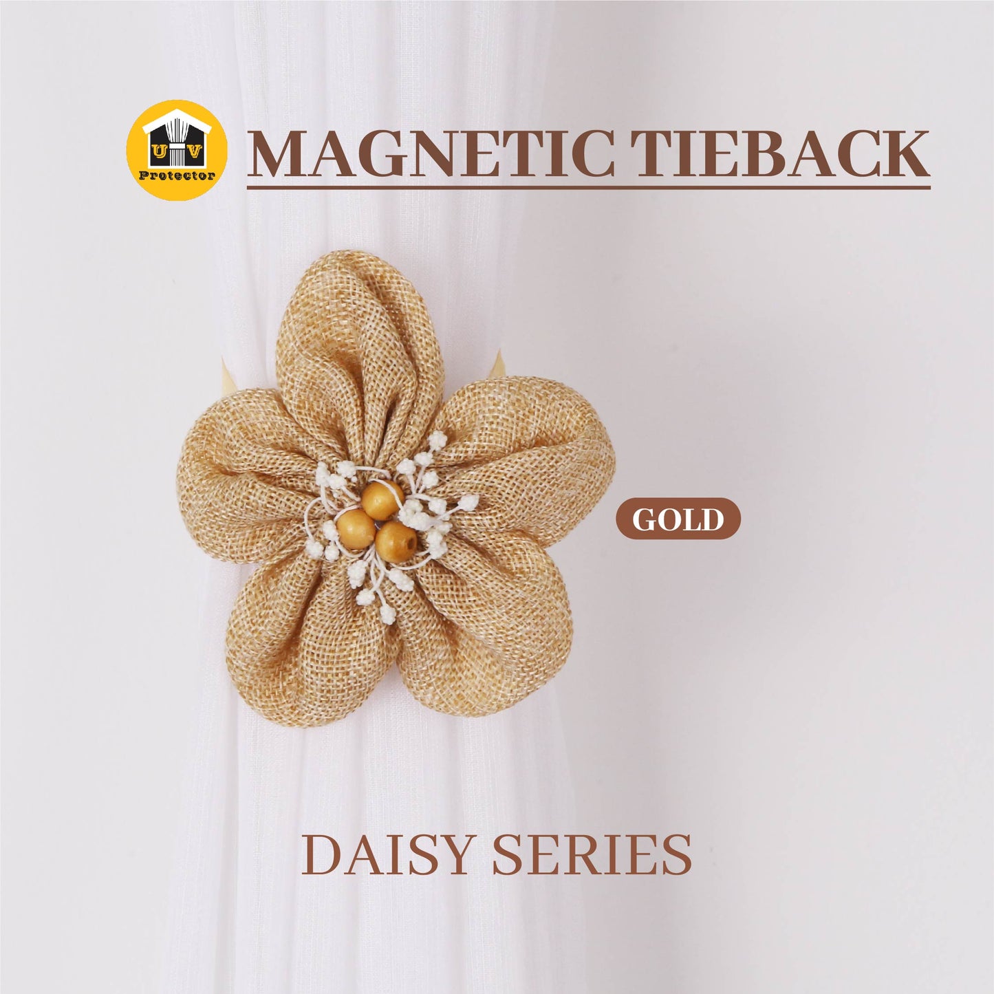 UVP Curtain Magnetic TieBack Daisy Series (1PC)