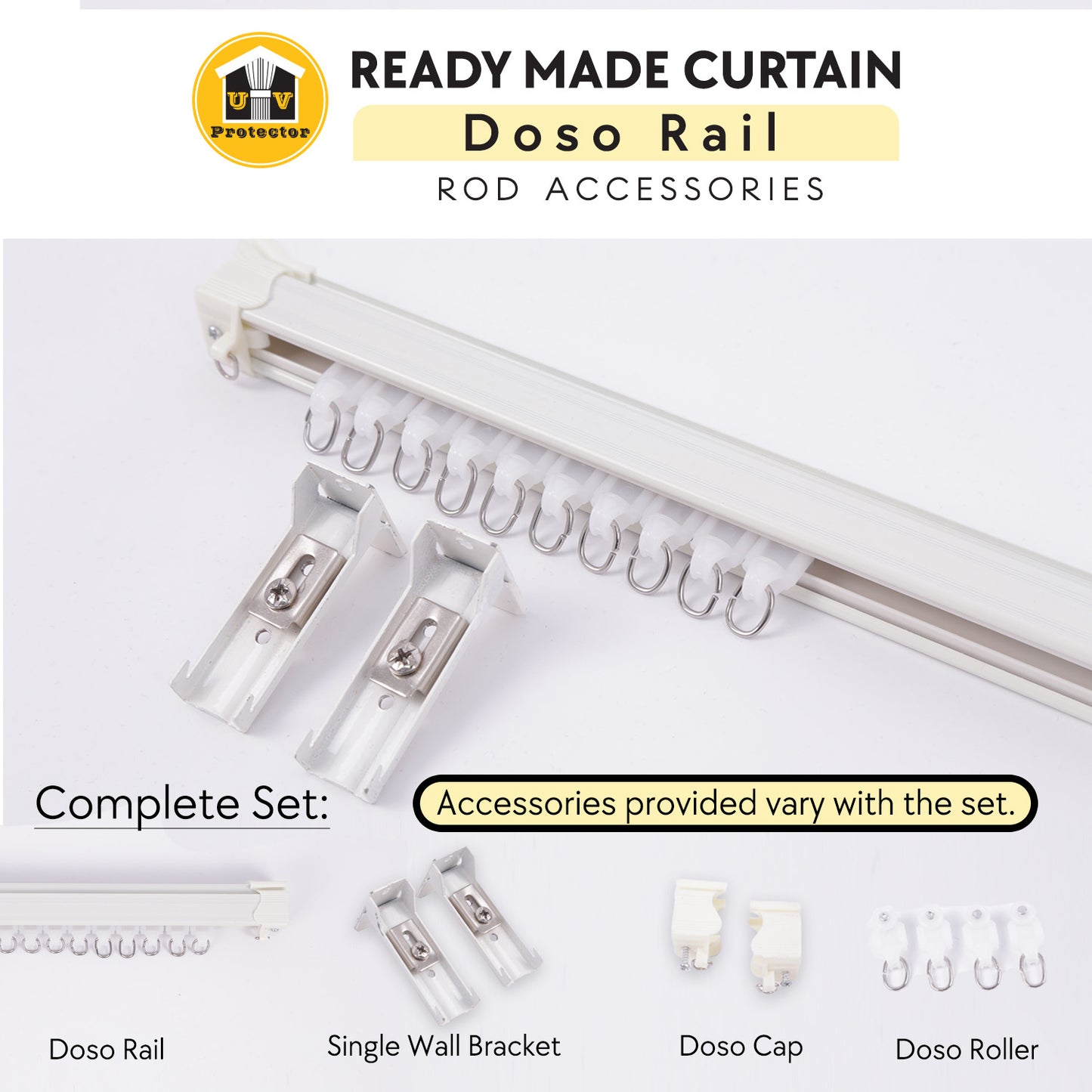 UVP DOSO RAIL Curtain Track Complete Full Set