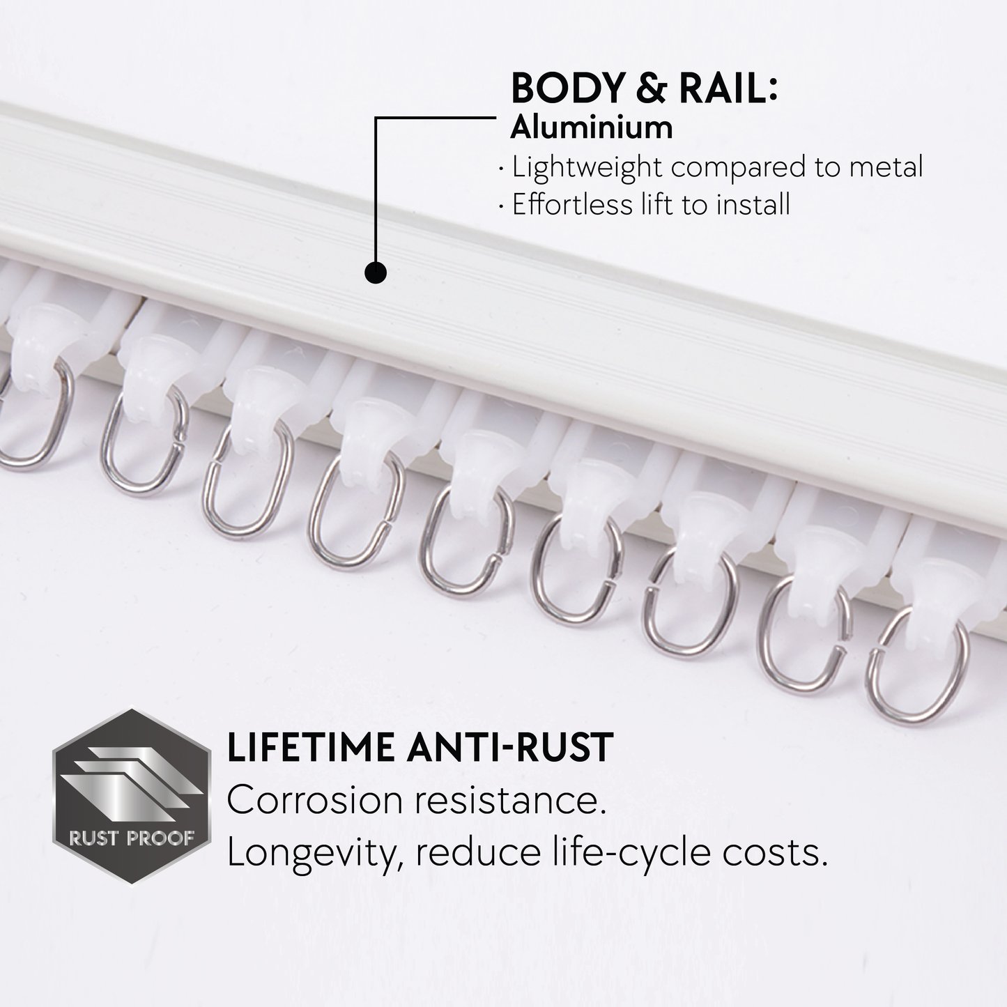UVP DOSO RAIL Curtain Track Complete Full Set