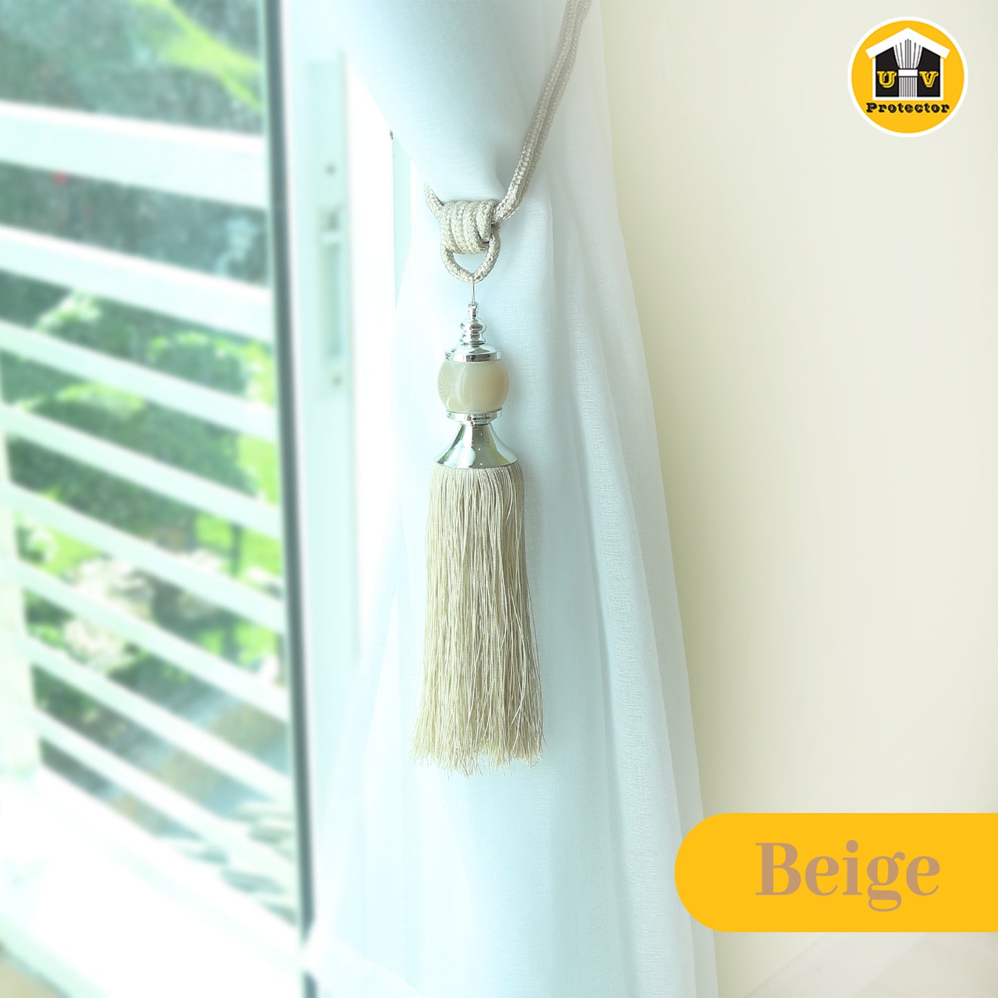 UVP Curtain Rope TieBack Deluxe Earthy Series (2 Pcs)