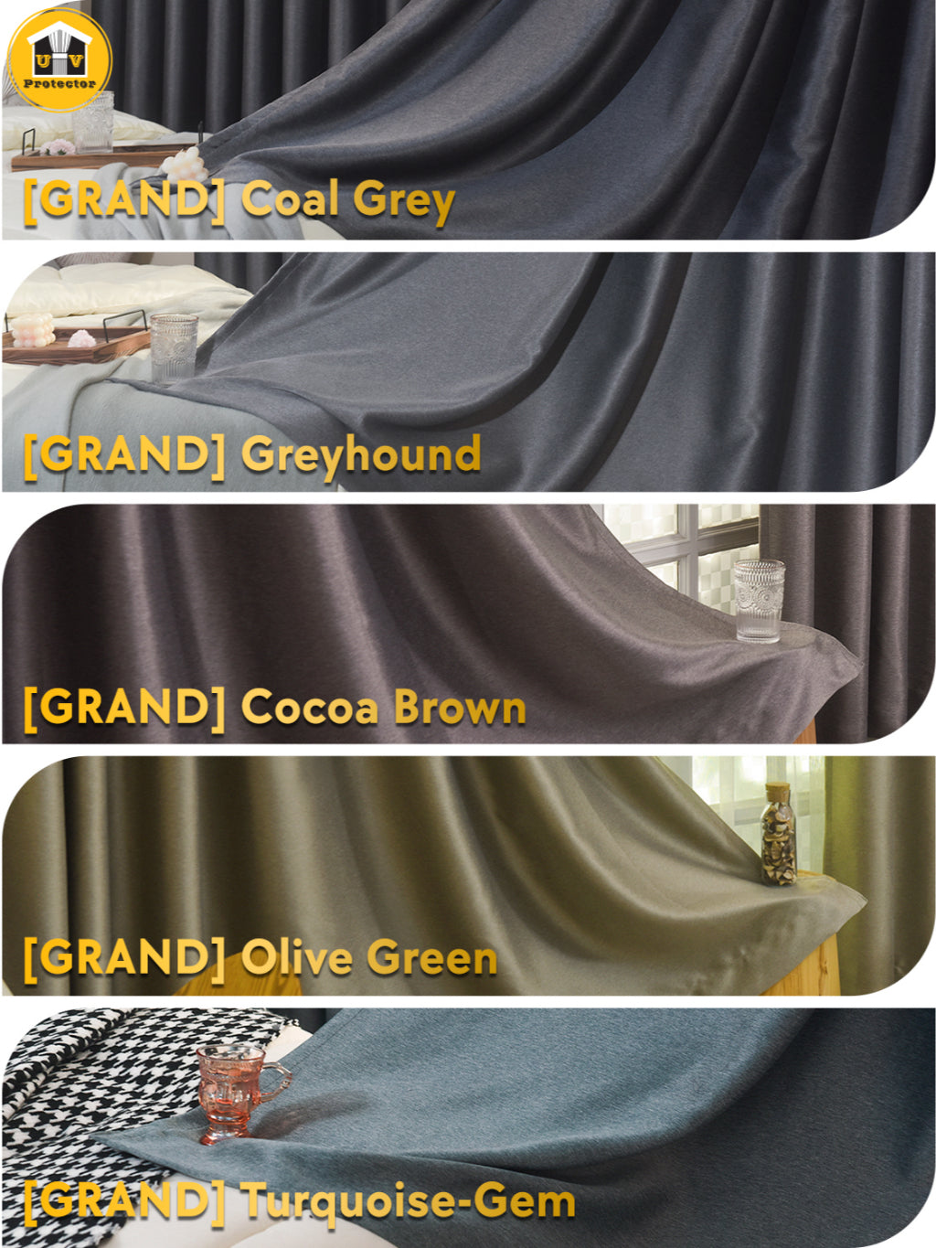 UVP 100% Blackout Curtain, Interior Designer Grade