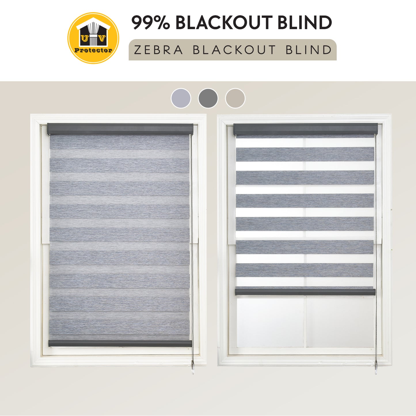 UVP Zebra Blind: High End Condo & Commercial Space 99% Blackout
