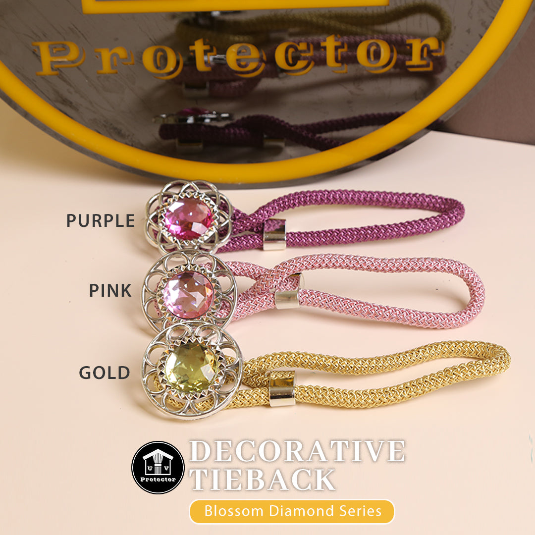 UVP Curtain Decorative TieBack Blossom Diamond Series (2 PCS)
