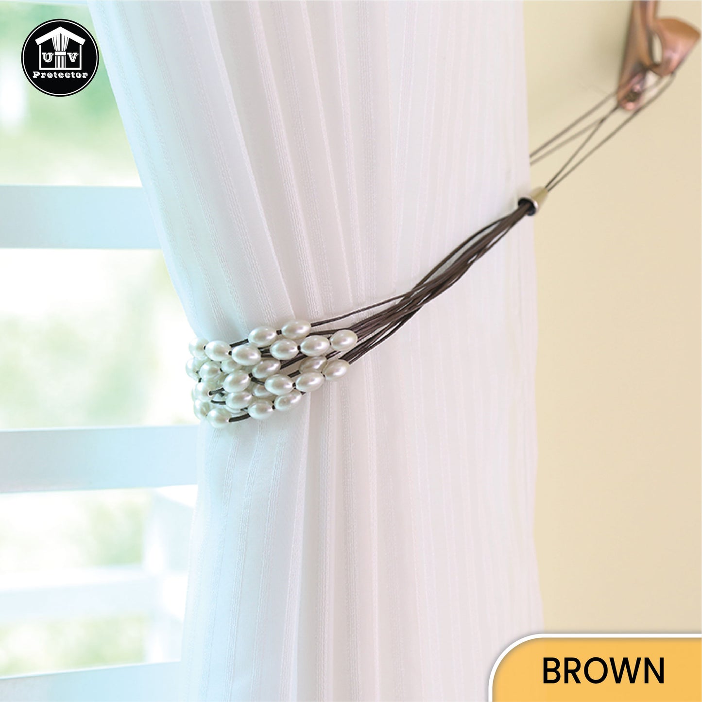 UVP Curtain Decorative TieBack Bright Pearl Series (2 PCS)