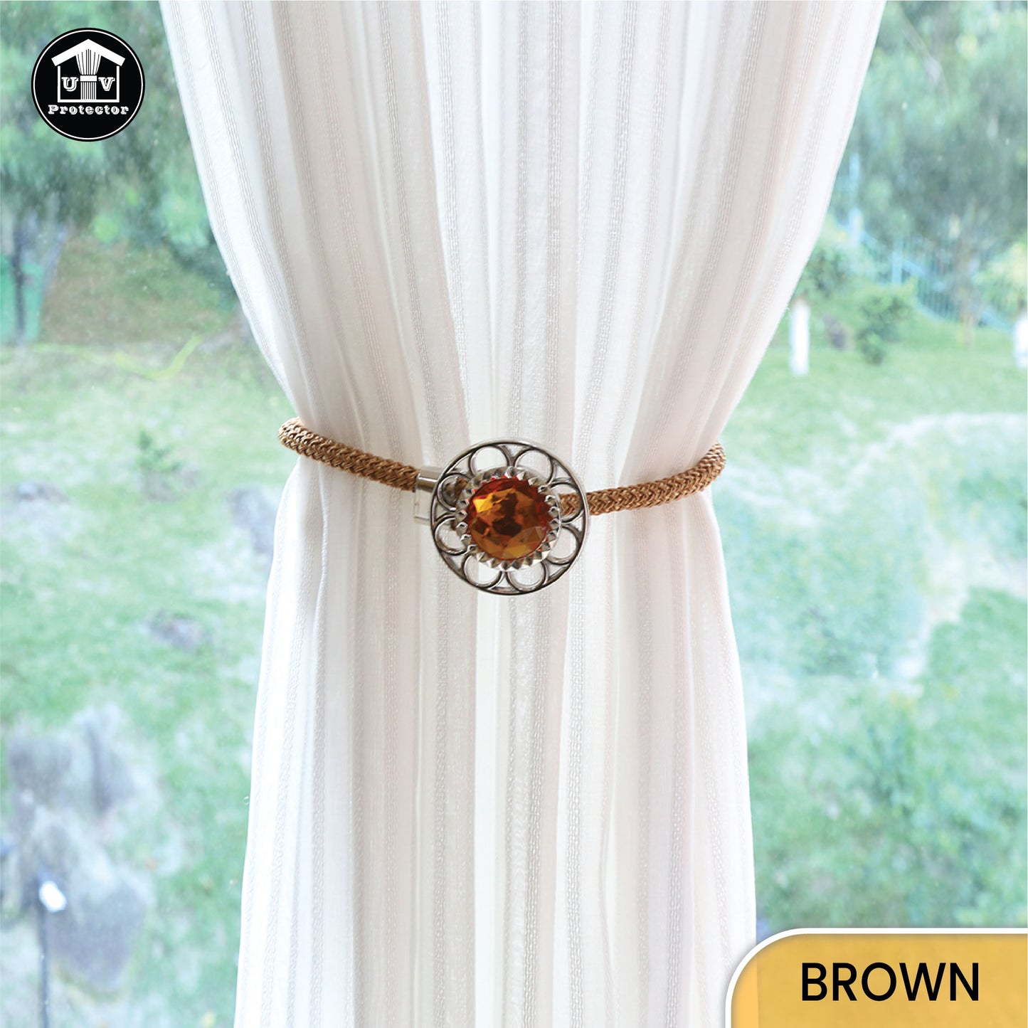 UVP Curtain Decorative TieBack Caramel Diamond Series (2 PCS)