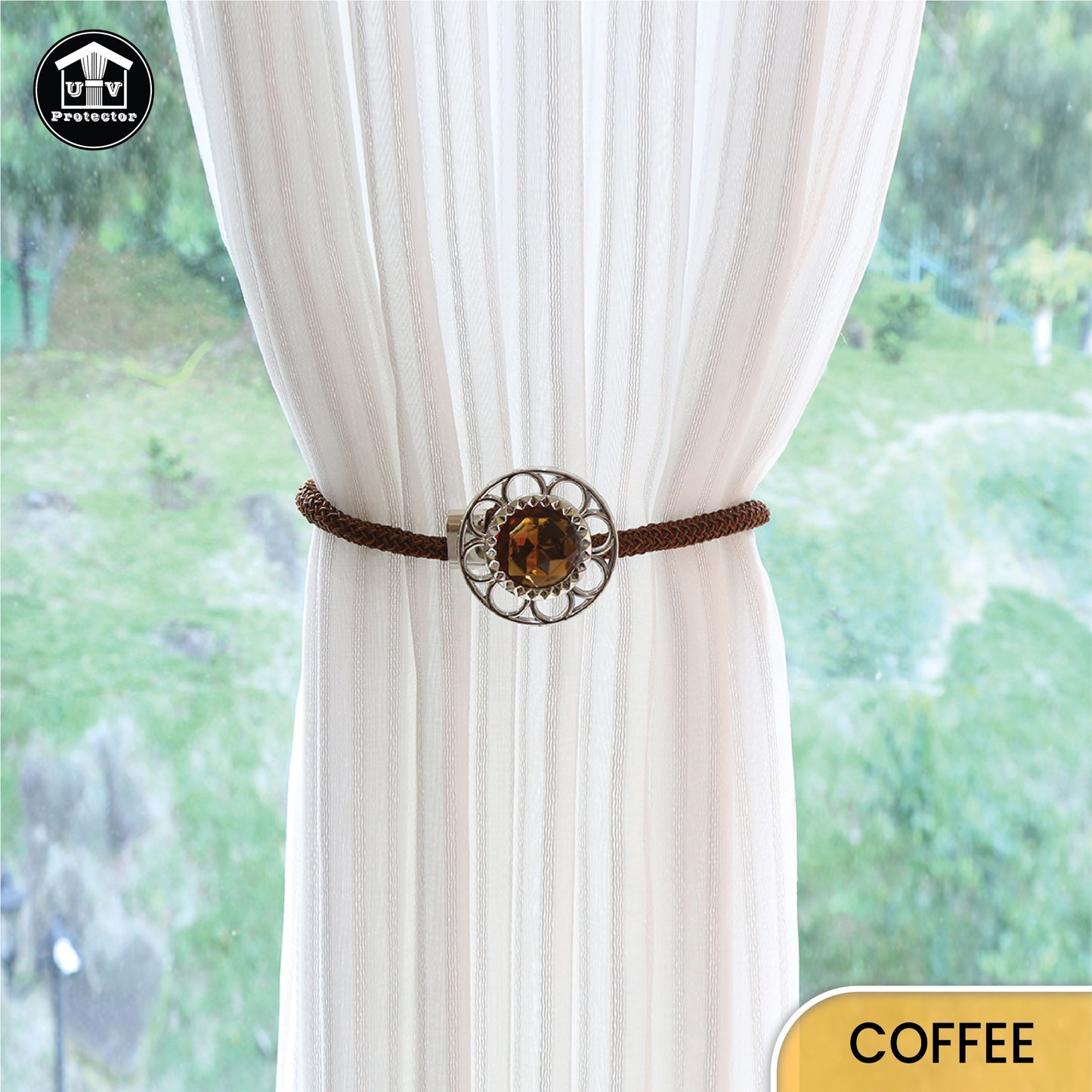 UVP Curtain Decorative TieBack Caramel Diamond Series (2 PCS)