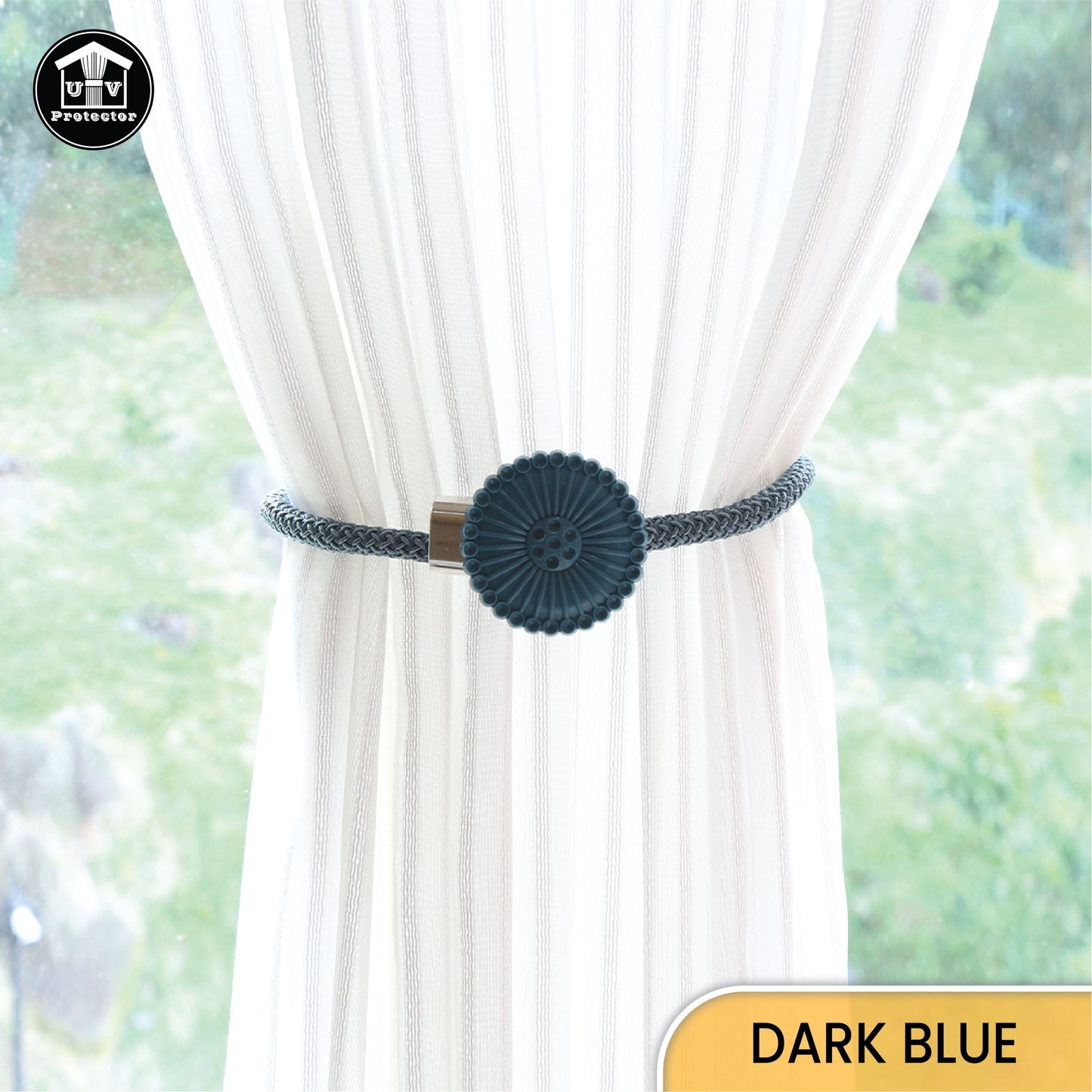 UVP Curtain Decorative TieBack Aqua Flower Series (2 PCS)
