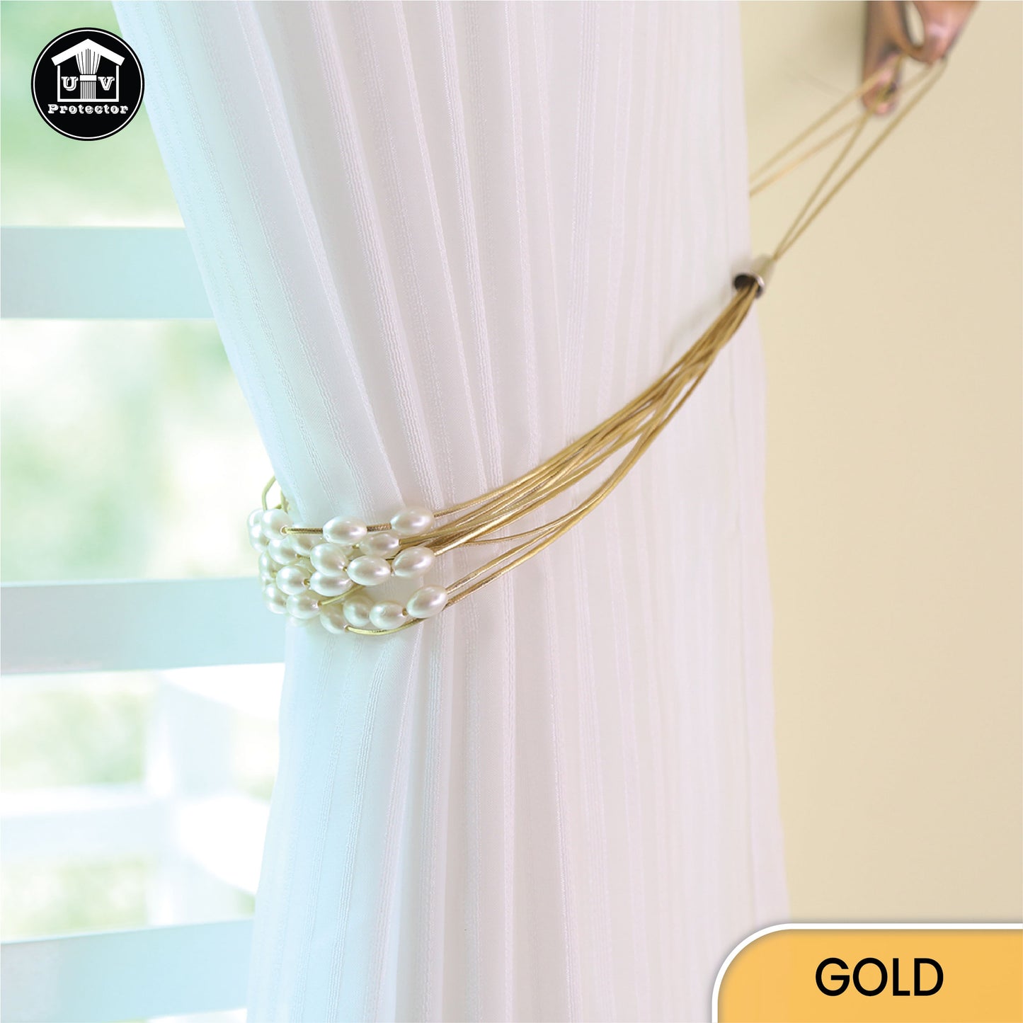 UVP Curtain Decorative TieBack Bright Pearl Series (2 PCS)