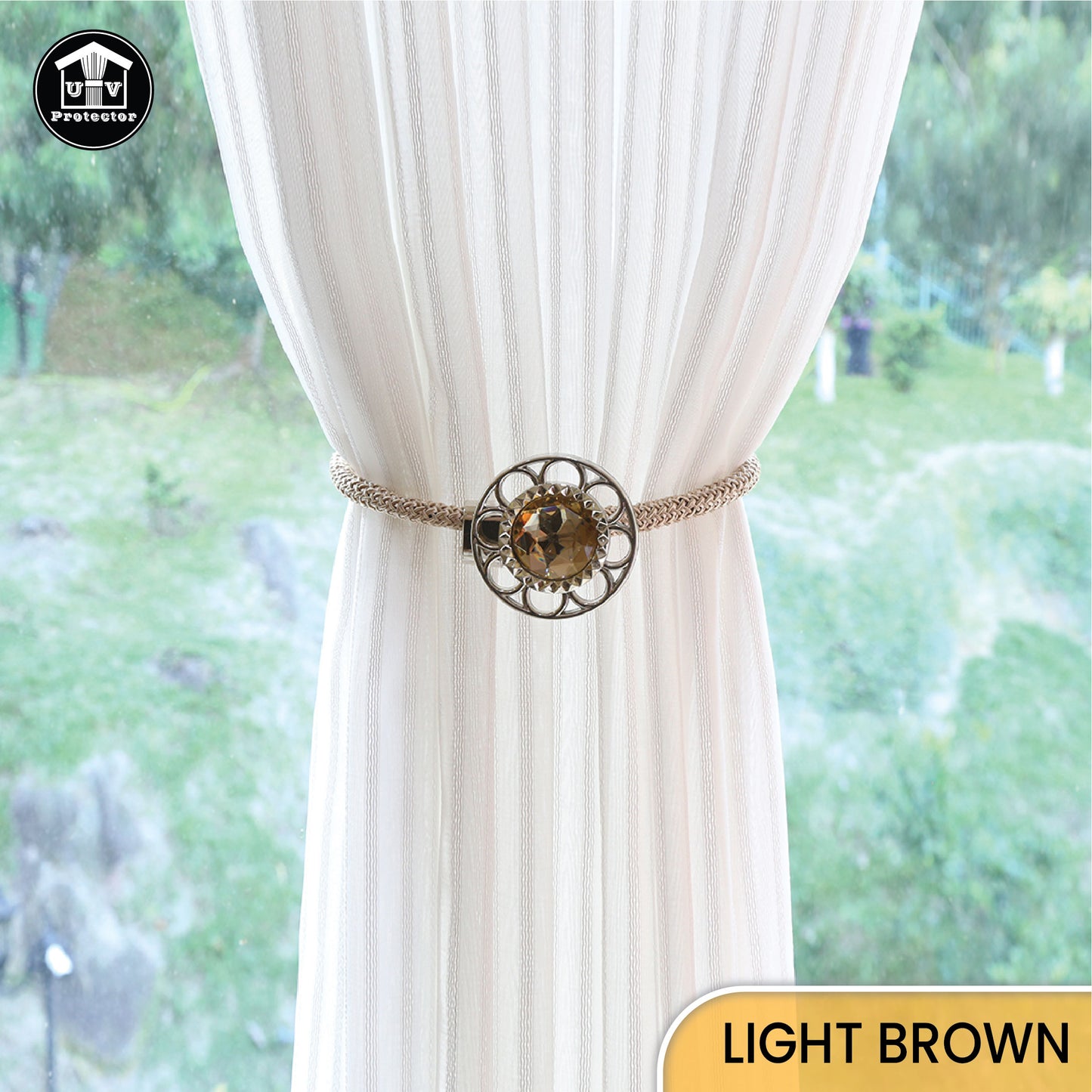 UVP Curtain Decorative TieBack Caramel Diamond Series (2 PCS)