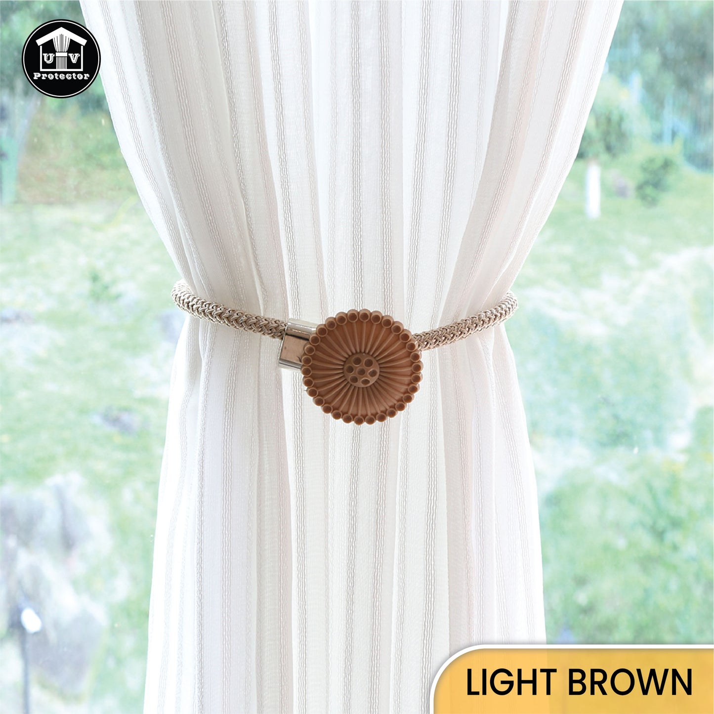 UVP Curtain Decorative TieBack Caramel Flower Series (2 PCS)