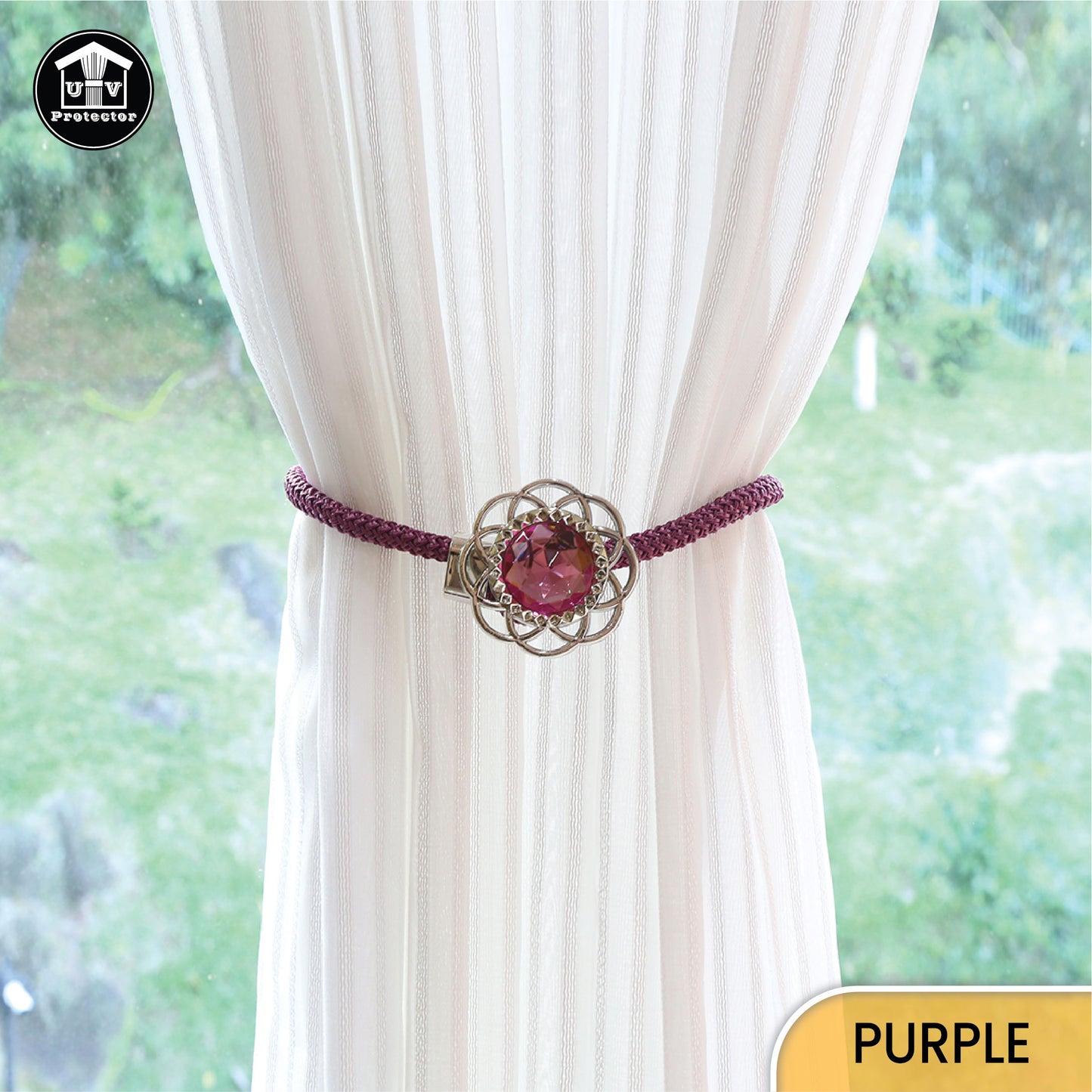UVP Curtain Decorative TieBack Blossom Diamond Series (2 PCS)
