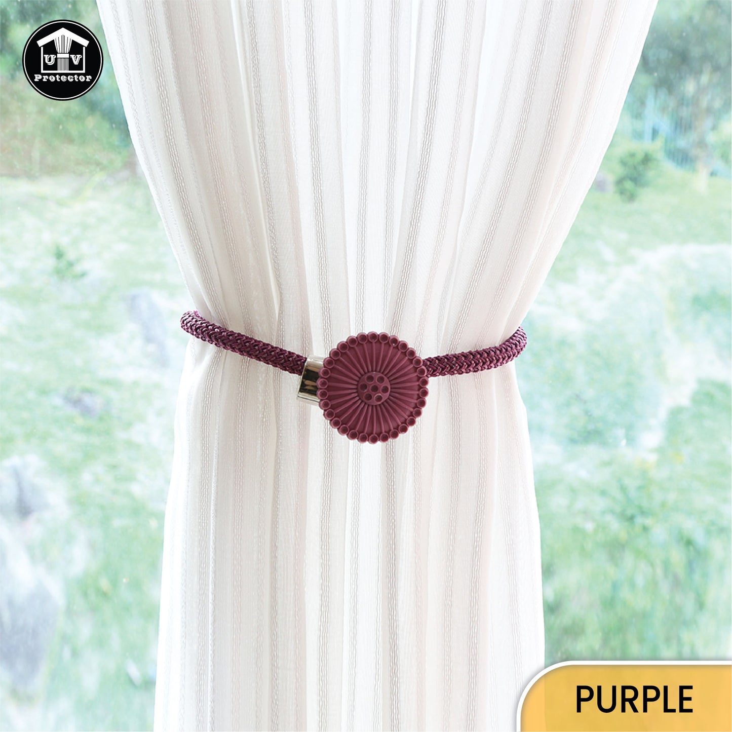 UVP Curtain Decorative TieBack Blossom Flower Series (2 PCS)