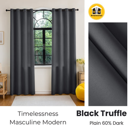 Dopamine Color Curtain Semi-Blackout 60% Dark Matt Satin Plain
