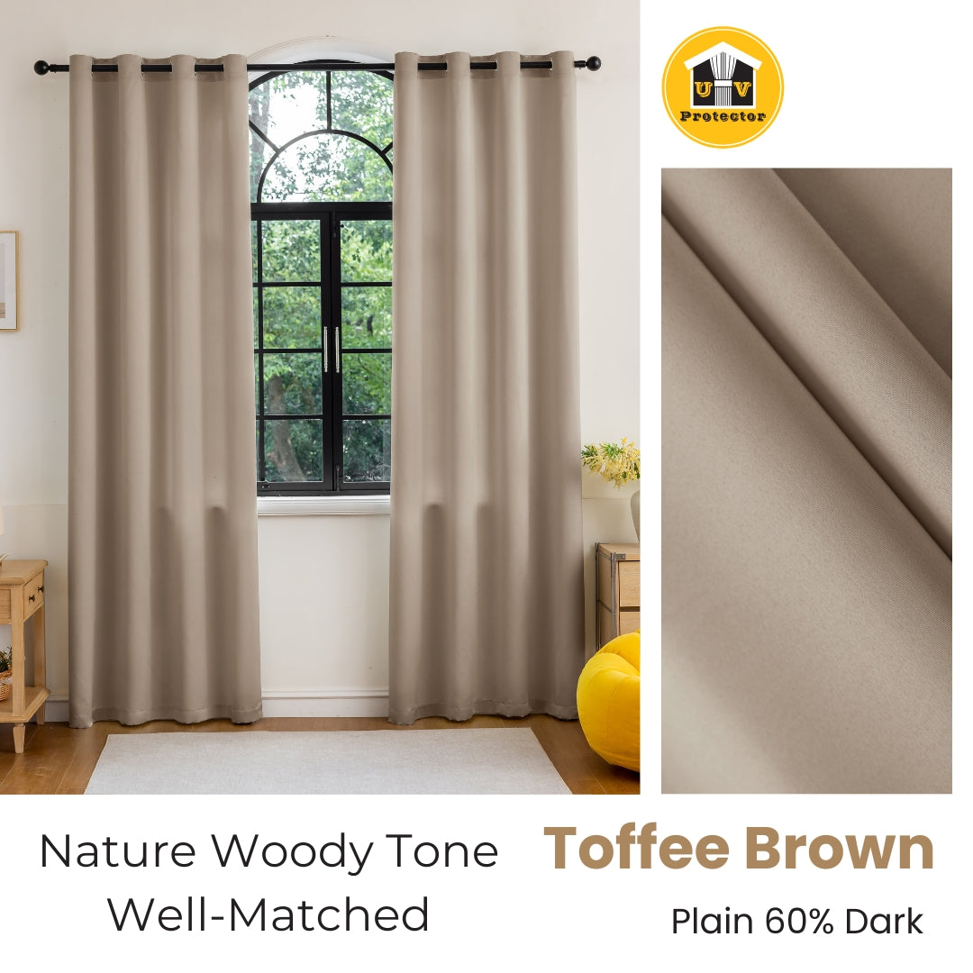 Dopamine Color Curtain Semi-Blackout 60% Dark Matt Satin Plain