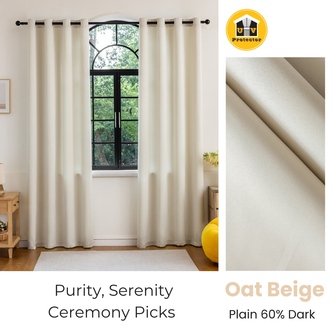 Dopamine Color Curtain Semi-Blackout 60% Dark Matt Satin Plain