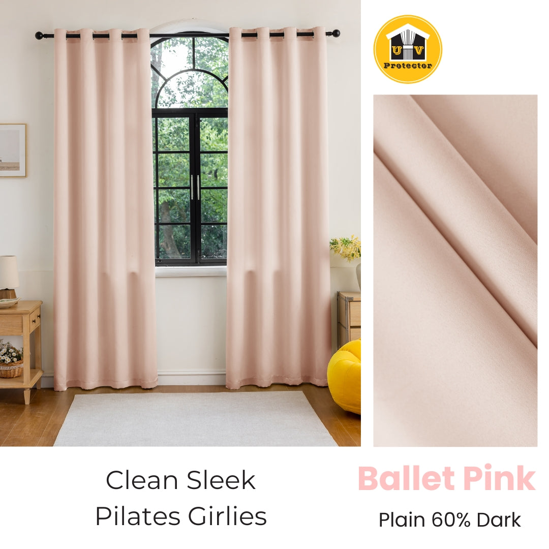 Dopamine Color Curtain Semi-Blackout 60% Dark Matt Satin Plain