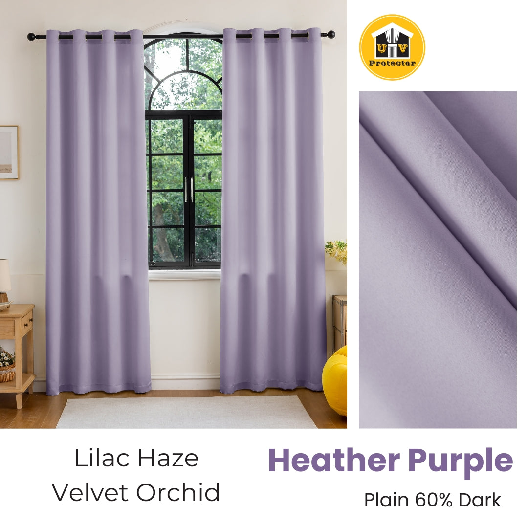Dopamine Color Curtain Semi-Blackout 60% Dark Matt Satin Plain