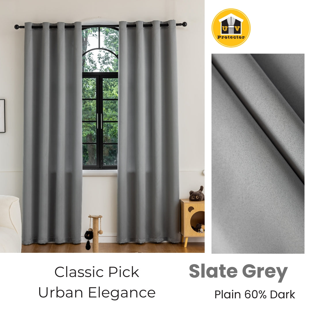 Dopamine Color Curtain Semi-Blackout 60% Dark Matt Satin Plain