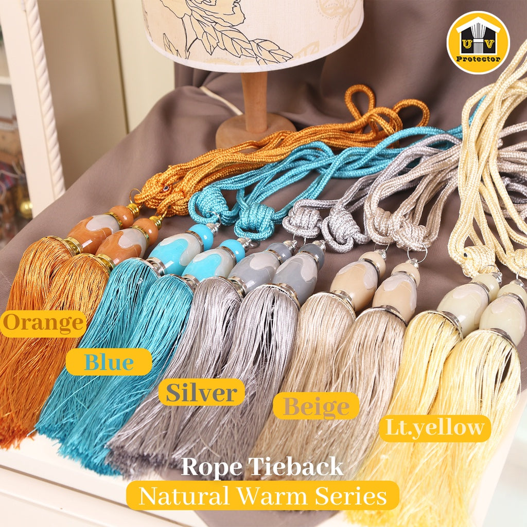 UVP Curtain Rope TieBack Natural Warm Series (2 Pcs) – UV ProtectorMY