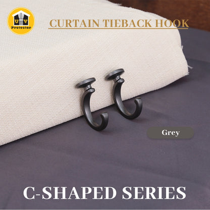 UVP Curtain Tieback Hook C-Shaped (2PCS)