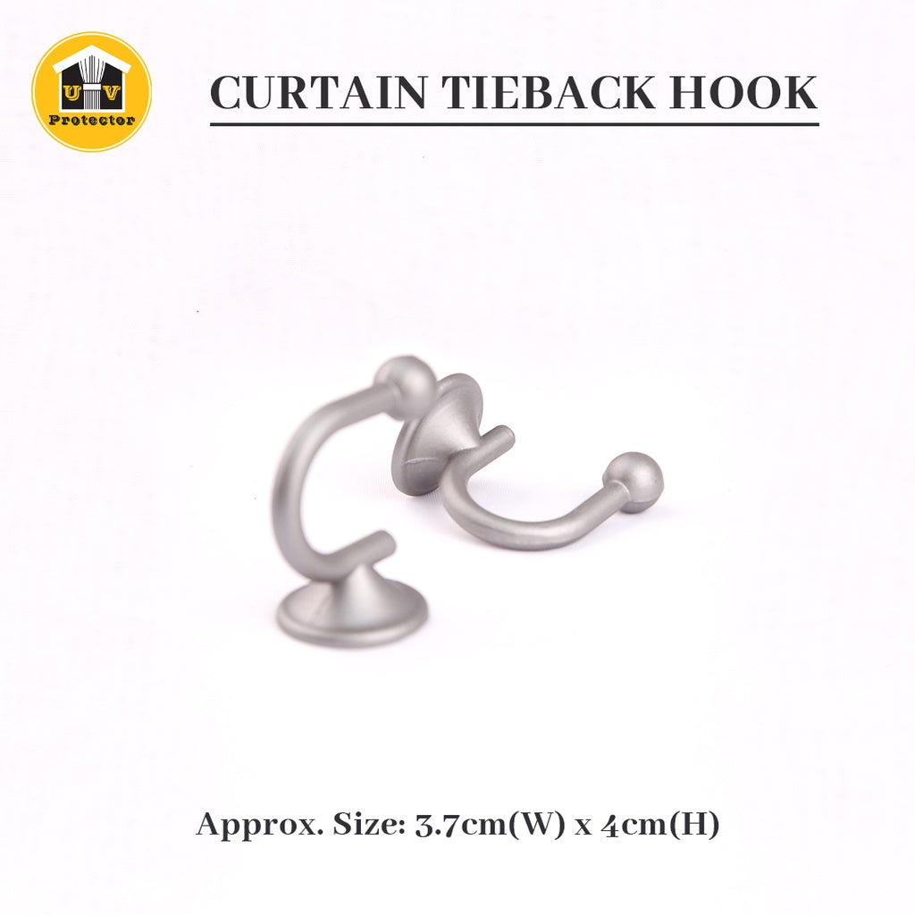 UVP Curtain Tieback Hook U-Shaped (2PCS)
