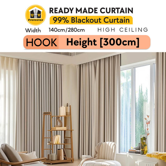 [Hook H300cm] UVP Curtain 99% Blackout Sky High