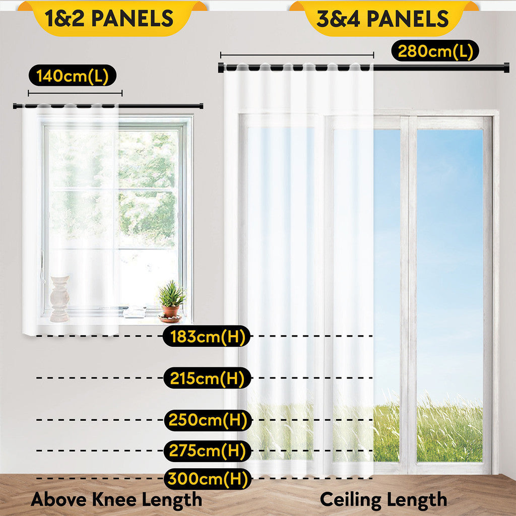 UVP Curtain Daylight Sheer 183cm Height Clouds-like