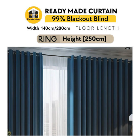 UVP Curtain 99% Blackout Standard Floor Length - Ring (250cm)