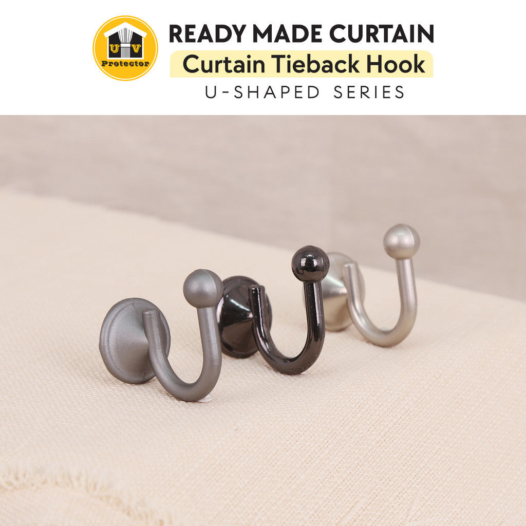 UVP Curtain Tieback Hook U-Shaped (2PCS)