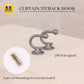 UVP Curtain Tieback Hook U-Shaped (2PCS)