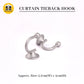 UVP Curtain Tieback Hook U-Shaped (2PCS)