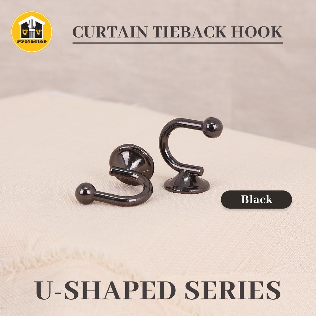 UVP Curtain Tieback Hook U-Shaped (2PCS)