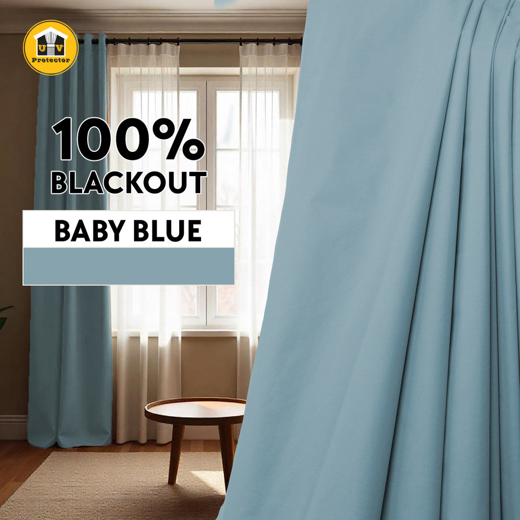 Lunar Series Lightweight Fabric achieves Blackout 100% Ready Made Curtain 14 Colors Hook Ring Eyelet