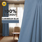 Lunar Series Lightweight Fabric achieves Blackout 100% Ready Made Curtain 14 Colors Hook Ring Eyelet