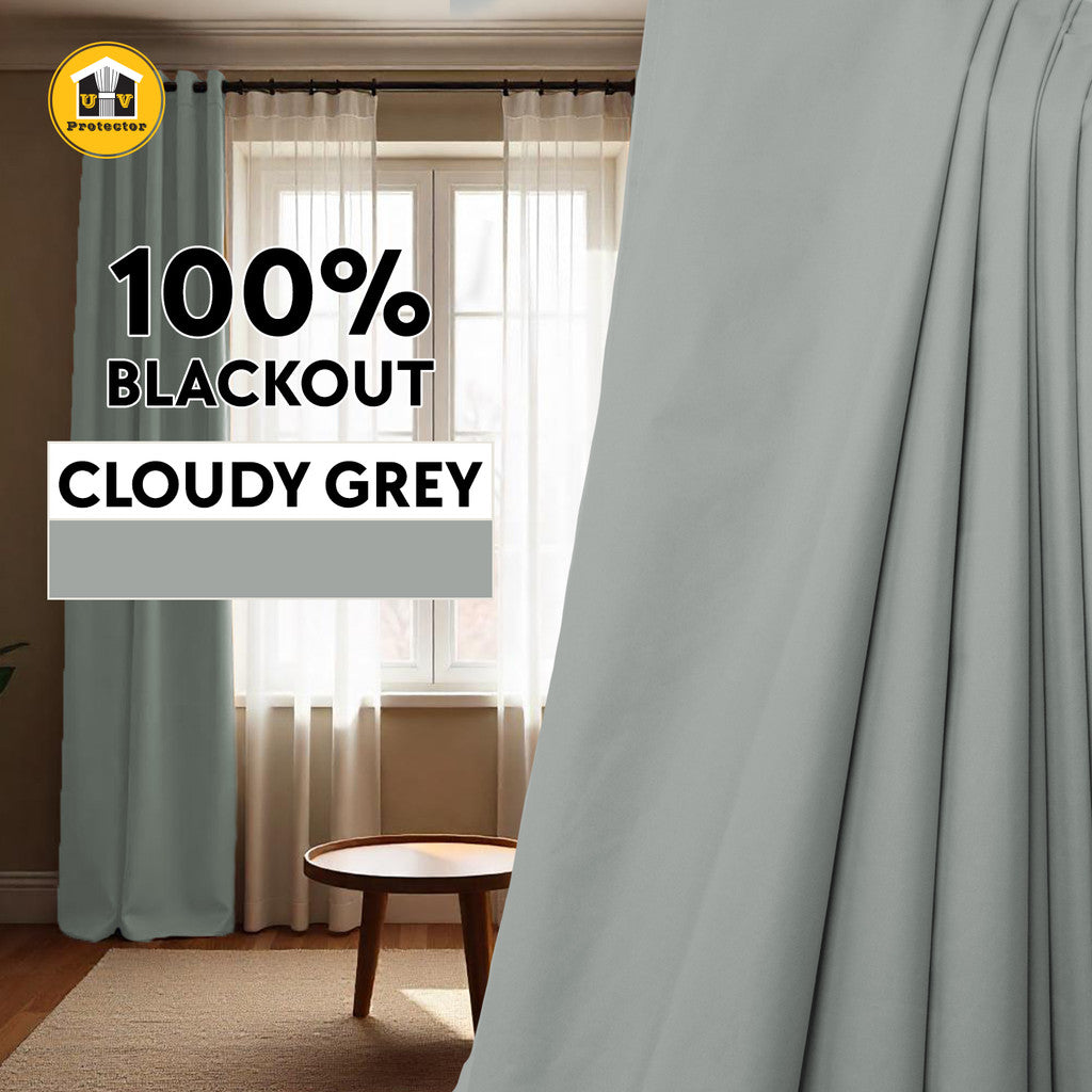 Lunar Series Lightweight Fabric achieves Blackout 100% Ready Made Curtain 14 Colors Hook Ring Eyelet