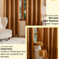 RAYA 2026 NEW Jacquard Langsir Door Window Curtain 60% Dark Semi-Blackout 6 7 8 10 feet Hook Ring