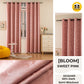 RAYA 2026 NEW Jacquard Langsir Door Window Curtain 60% Dark Semi-Blackout 6 7 8 10 feet Hook Ring