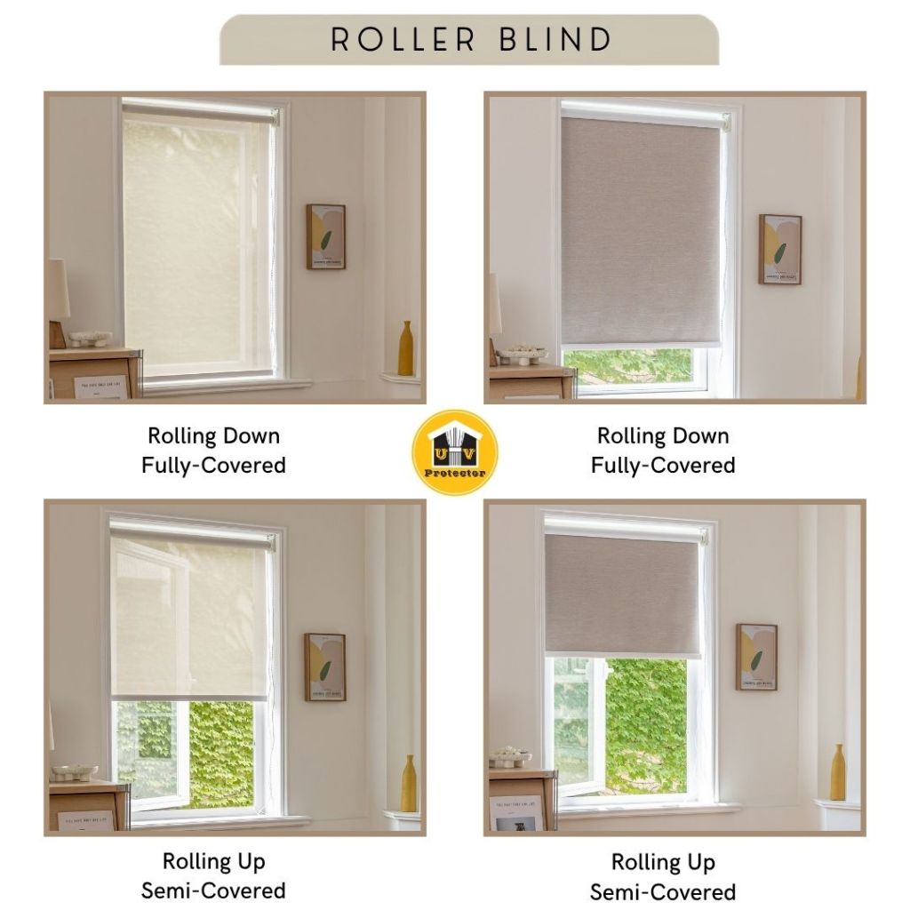 Block Out Roller Blind soft color palette interior 50%-100% Blackout