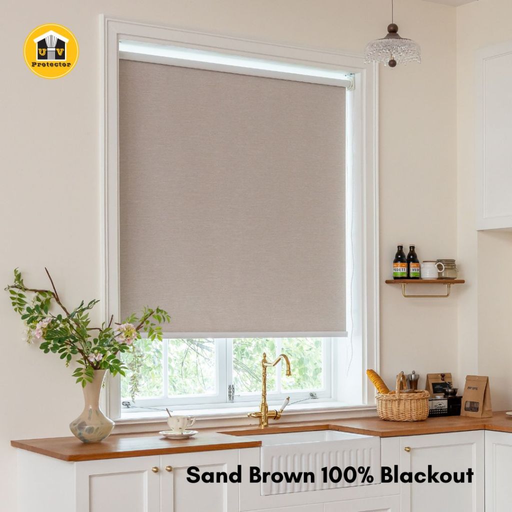 Block Out Roller Blind soft color palette interior 50%-100% Blackout