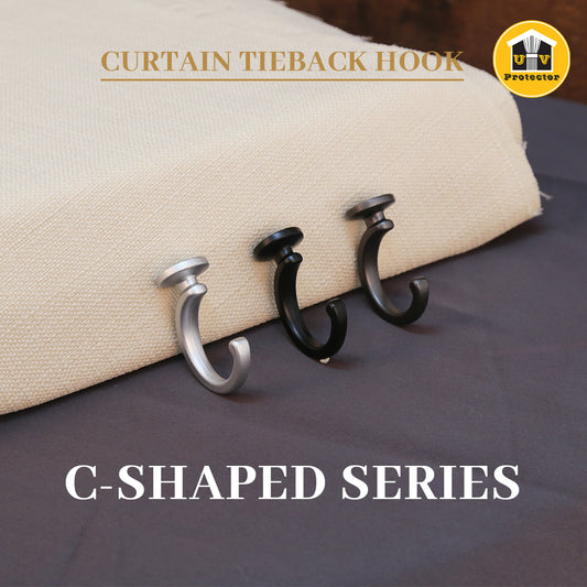 UVP Curtain Tieback Hook C-Shaped (2PCS)
