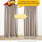 Day Curtain SHEER Snow White Brown Quality Craftsmanship Fine Stitching Hook Ring 6 7 8 9 10 feet