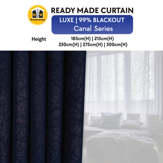 UVP LUXE 99% Blackout Curtain Riverine Nightfall