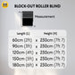 NEW UVP 100% Blackout Block-Out Roller Blind