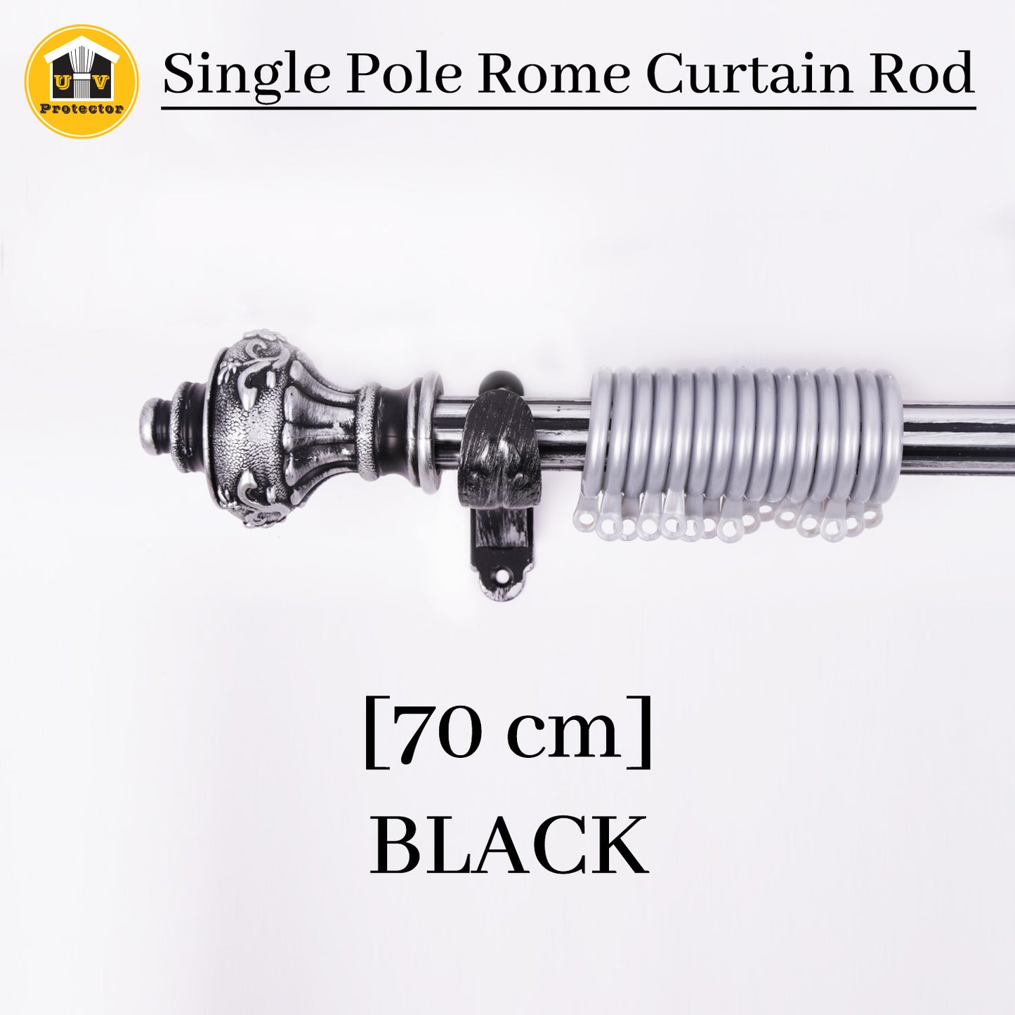 UVP Curtain Single Pole Rome Curtain Rod