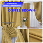 Blackout Curtain 99% Ring & Singapore Pleat Hook Upgrade VASE Floral Design Langsir Blackout Premium