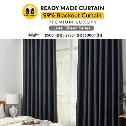 UVP Curtain PREMIUM-GRANDEUR 99% Blackout Curtain Luster Sheen